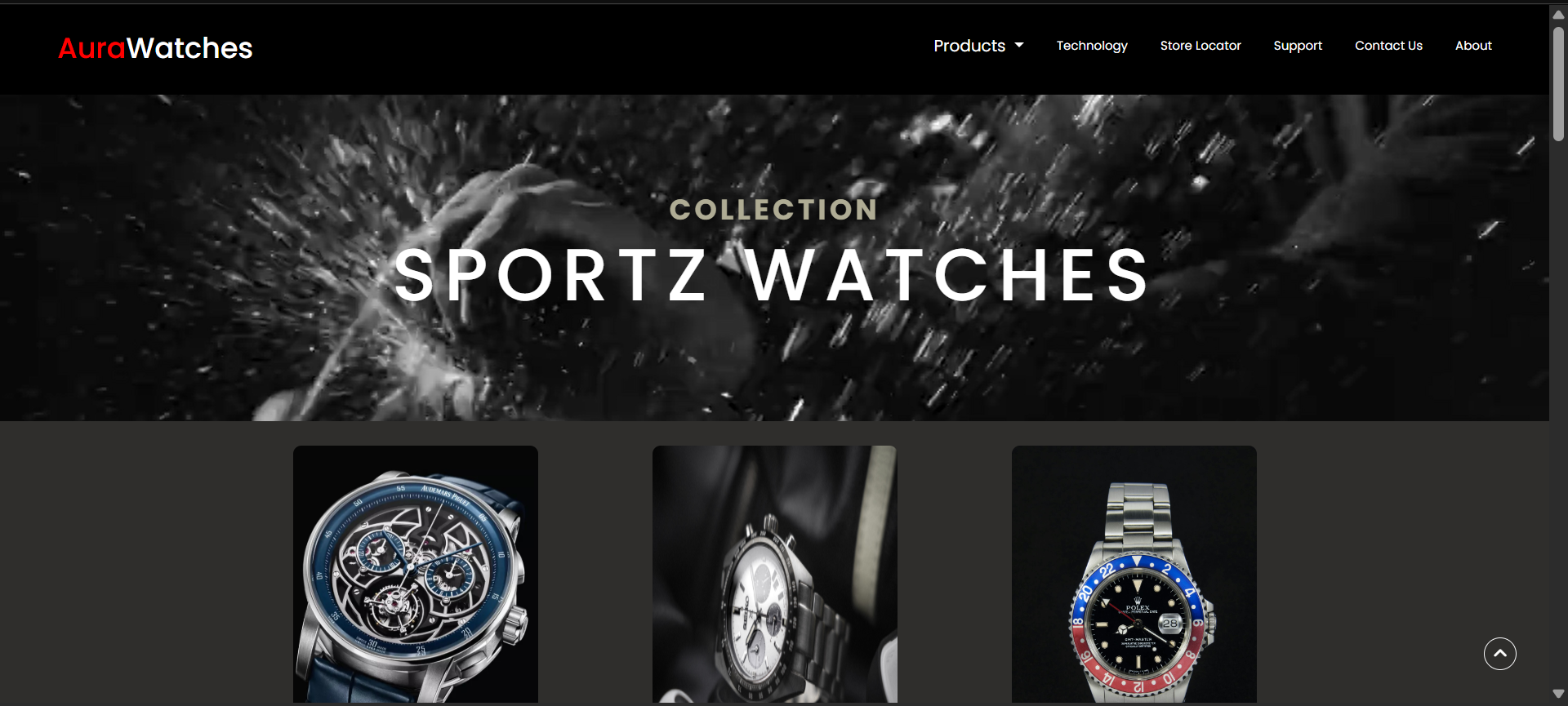 Aura Watches interface preview